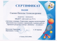 Сертификат Саенко Н.А.